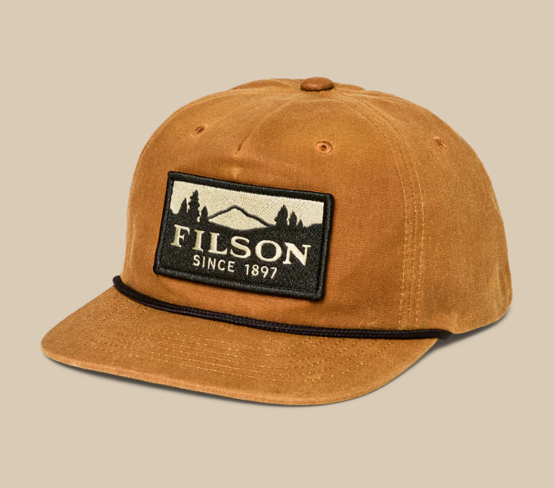 Scenic Patch Waxed Trucker Hat- Gold Brown